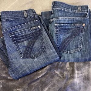7 For All Mankind Blue Denim Jeans